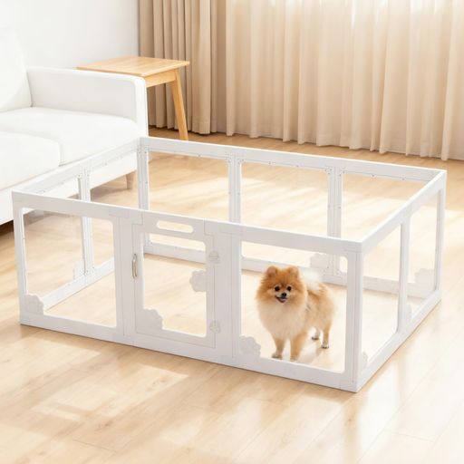 PAWZRoad犬ケージペットサークル猫ケージプラスチック製拡張可能水洗い中型犬小型犬シニア犬子犬子猫多頭飼い据え置きコンパクト猫おし..