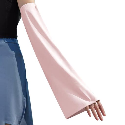 ZVCXOEアームカバーレディース接触冷感指先までUPF50+UVカット滑り止め吸汗速乾調整可能伸縮性紫外線対..