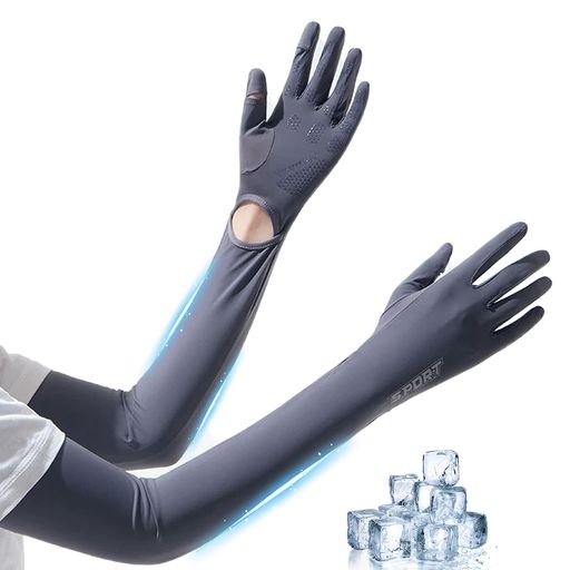 [CSILOVEE]アームカバーレディースUVカット冷感涼しいロング指先までフルカバー日焼け止めUPF50+タッチスクリーン対応農作業人気通気性アウトドア春夏吸汗速乾紫外線対策スポーツ/運転用/…