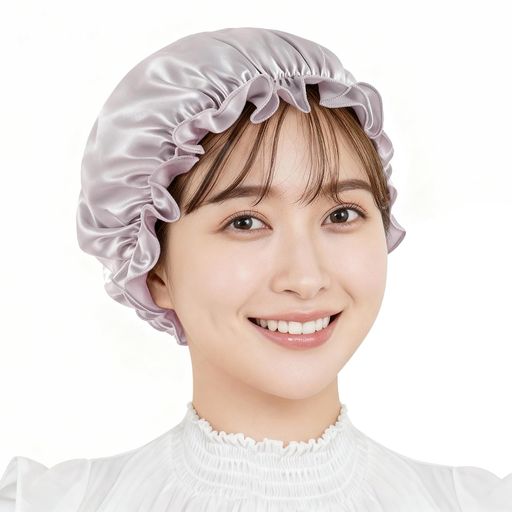 [Utukky]シルクナイトキャップシルク100%6Aクラス【実店舗&TV紹介】サラサラ神朝まで脱落なしナイトキ..