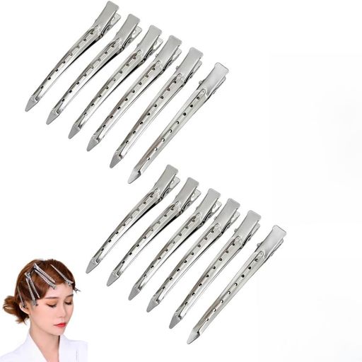 【雑誌掲載】前髪固定専用ヘアクリップ 12 点セット プロ用ヘアクリップ サロン向...
