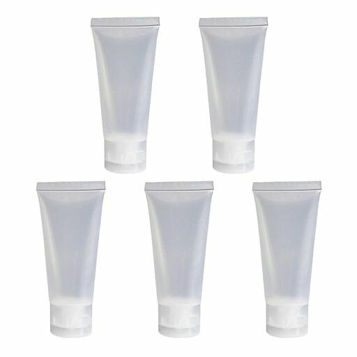 Refill, Atomizers - LOYELEYトラベルボトル小分けボトル5個セット50mlフリップキャップ付き詰め替え容器クリームローション化粧品容器漏れ防しデザイン出張旅行用シャンプークリーム化粧品透明(50ml)