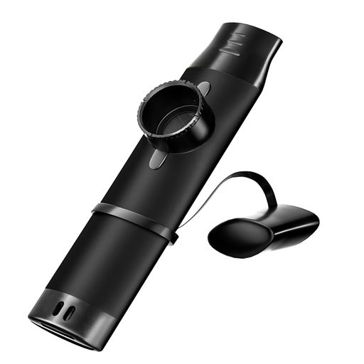 マルチカラーKazooアルミニウム合金Kazoo音楽玩具と楽器、金属製Kazooホイッスル5つの追加の膜で調整可能なトーン付き、音楽愛好家向け(黒)