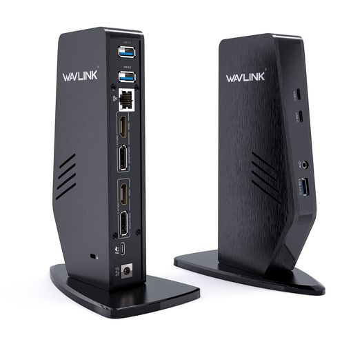 WAVLINK USB-C ドッキングステーション/ユニバーサル デュアル4K シングル5K PD60W 13-in-1 最大5K(5120x2880 @ 60Hz)ディスプレイ出力 5KDP出力 4K HDMI出力 USB-Cポート USB-A