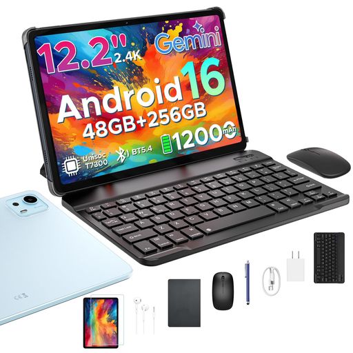 🔥【Android 16+Gemini AI・12.2型2.4K 120Hz】P12 Plus WiFiタブレット 12.2インチ は、最新のandroid16タブレットとしてGemini AIを搭載。文章作成・翻訳・要約を自動化しビジネスや学習を効率化。12.2型2.4K(2400x1600)incell IPSと120Hzで超鮮明・滑らかな映像を実現。7.6mm超薄型ボディで高級感も抜群のandroidタブレットです。 🔥【48GBメモリ相当+256GB UFS+2TB拡張・T7300 6nm 8コア】このタブレット 12インチは、12GB RAM+最大36GB拡張で合計48GB相当の大容量メモリを実現。256GB UFSストレージ+最大2TB拡張対応で大容量データも余裕。UNISOC T7300オクタコア(2.2GHz/6nm)搭載で高速処理と省電力を両立したWiFiモデルのアンドロイドタブレットです。 🔥【12000mAh大容量・4スピーカー・Widevine L1 Netflix対応】P12 Plus androidタブレットは、12000mAh超大容量バッテリーで長時間駆動。外出先や旅行でも安心。