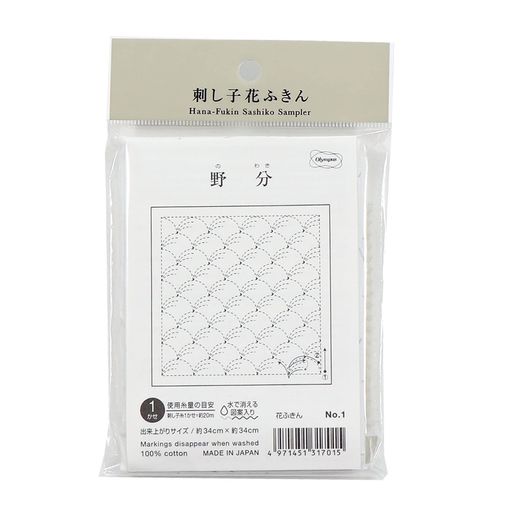 オリムパス製糸 花ふきん布パック伝統柄 野分 (白) 1
