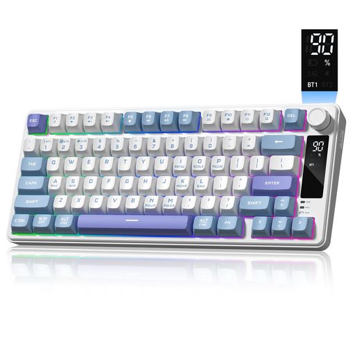 Womier DK75 75% ワイヤレスゲーミングキーボード(クリーミーな打鍵感)ブルー