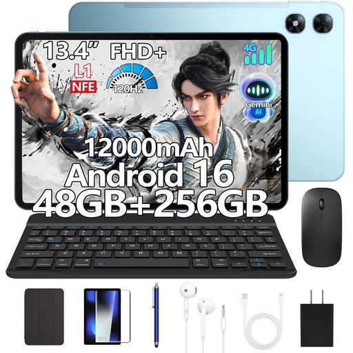 【13.4インチ・120Hz・Widevine L1】13.4インチ大画面と120Hz高リフレッシュレートを採用し、スクロールや動画を滑らかに表示。Widevine L1認証にも対応し、高画質動画を楽しめます。動画視聴、電子書籍、オンライン授業、在宅ワークにもおすすめの大画面Androidタブレットです。 【Android 16 &amp; Gemini AI対応】P13PROはAndroid 16を搭載した13.4インチ高性能タブレット。Gemini AIに対応し、検索、文章作成、翻訳、学習などをAIがサポート。UNISOC T7280オクタコアCPUを搭載し、動画視聴、SNS、Web閲覧、オンライン学習なども快適です。GMS認証済みでGoogle Playにも対応しています。 【48GB RAM+256GB ROM・2TB拡張】最大48GB RAMと256GB大容量ストレージを搭載し、アプリや写真、動画、仕事用ファイルをたっぷり保存可能。さらにTFカードで最大2TBまで容量を拡張できます。マルチタスクにも対応し、仕事・学習・エンタメまで幅広く活躍します。※48GBは物理RAM+拡張RAMの最大容量です。