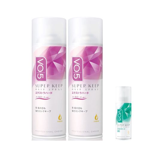 VO5スーパーキープヘアスプレー[エクストラハード]パールローズの香り330gx2本+おまけ20g