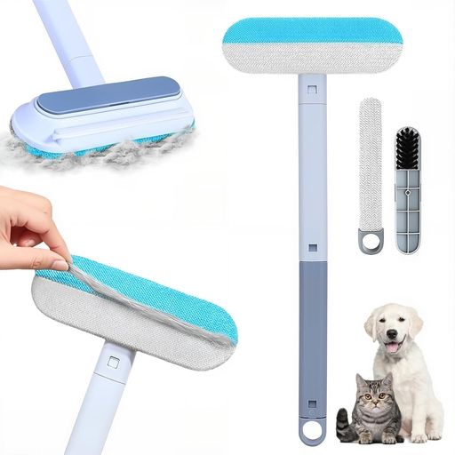 ペット用抜け毛クリーナー猫の毛取り抜け毛取り猫の毛取りブラシ抜け毛ワイパー4in1抜け毛取りクリーナー猫用抜け毛取り毛玉取り用品ペット毛対応猫犬用カーペット毛髪掃除シートソ…
