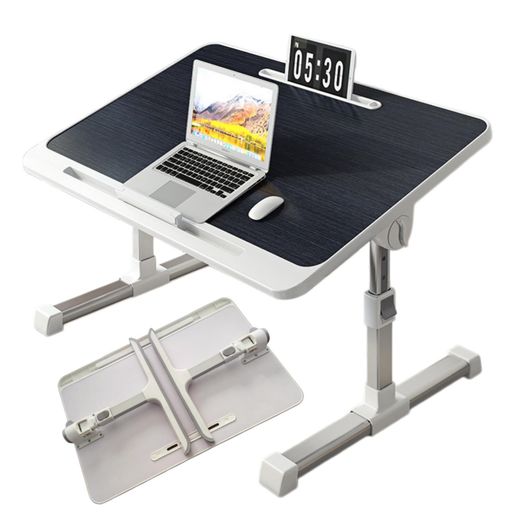 【高さ&amp;角度自在の昇降式テーブル】この昇降式テーブルは、高さを27cmから40cmまでスムーズに調整可能。ベッドでのパソコン作業や、床に座っての食事・勉強など、シーンに合わせて最適な高さに自由に設定できます。さらに、天板は0~36°の範囲で角度調整ができるので、ノートパソコンや読書の際も快適な視線をキープ。寝ながら使う場合も、首や肩への負担をやさしく軽減します。 【軽量で持ち運びがしやすい】:重量:約3kg。サイズが大きくない上に、重量も軽いため、移動や持ち運びが簡単です。寝室のどの場所でも使えるだけでなく、野外ピクニックに持って行くことも簡単に実現できます。 【丈夫で安定、滑り止め付き】フレームは強化プラスチックと金属を組み合わせた頑丈な構造で、最大40kgの耐荷重を実現。座卓として傾けて使用する際も、ストッパーを立てればパソコンや本の滑り落ちをしっかり防止します。使わないときはストッパーをカードスロットに収納できるので、天板はいつでもスッキリ。表面はPVC加工で汚れや傷に強く、水拭きで簡単にお手入れできます。 【折りたたんでコンパクト収納】組み立て不要で、折りたたむとわずか6.5cmの薄さに。