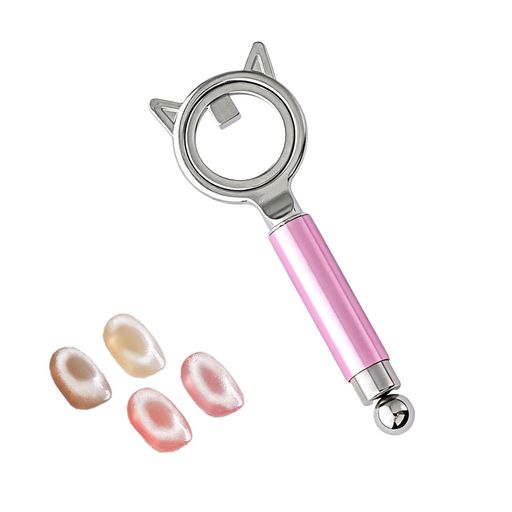 【猫耳デザイン&amp;実用的なデュアルヘッドデザイン】マグネットネイル愛らしい猫耳型のくり抜きデザインが特徴。上部はくり抜かれたリング、下部は取り外し可能な球体になっています。両端にマグネットヘッドが付いており、多機能です。「キャッツアイ」「パール」「ワイドグロス」など、人気のスタイルを簡単に作成でき、多様なネイルアートのニーズに応えます。 【取り外し可能なマグネット - 無限のネイルアート創造】マグネットネイルハンドルの両端には、取り外し可能な四角形と球形の高強度マグネットが装備されており、ジェルから磁性粒子を瞬時に引き付けます。これにより、美しく均一な円形パターンを素早く作成できます。初心者でもプロ並みの光と影の効果を確実に実現でき、ネイルアートの効率と仕上がりの安定性を大幅に向上させます。 【プロ並みの仕上がりを実現するリング型くり抜きデザイン】マグネットネイル 磁石 強力独自の「リング型くり抜き」デザインは、視界を遮ることなく、磁性粒子を簡単に操作できるため、ファッショナブルで美しい「ハロー」や「ブラックホール」の形状を完璧に作成できます。時間と労力を節約して、プロ並みの仕上がりを素早く実現。