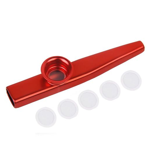 【ノーブランド品】ナカノサブマリンカズー音楽玩具音楽愛好KAZOOメタルカズー(レッド)