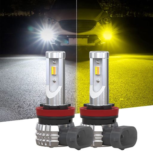 乐天商城 - 【超爆光モデル】Perraceh8ledフォグ2色切り替えh11ledフォグランプ2色切替h16ledフォグランプ2色爆光ホワイト/イエロー車検対応角度調整DC12Vカラーチェンジ車用LEDバルブ2個セット