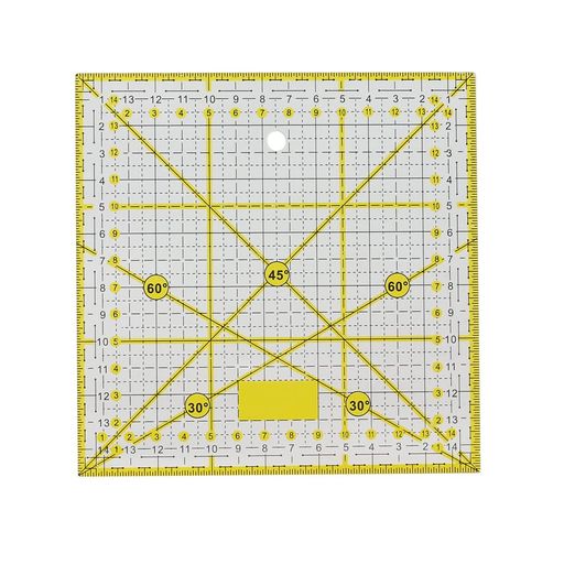 パッチワーク定規ミシンキルト定規正方形キルト定規縫製定規手芸15x15cm