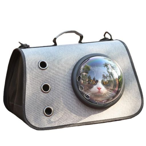 猫リュック犬リュック手提げバッグペットキャリー透明カバー付きショルダーペット用トラベルキャリーバッグ通気軽量変形しない猫・小型犬・うさぎ用持ち運びやすい折りたたみお出か…