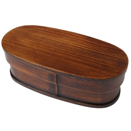 j-kitchens ごはんが固まりにくい 機能付き 弁当箱 18.5cm x 8.5cm x 6.3cm 400ml 漆塗り茶系 Current model