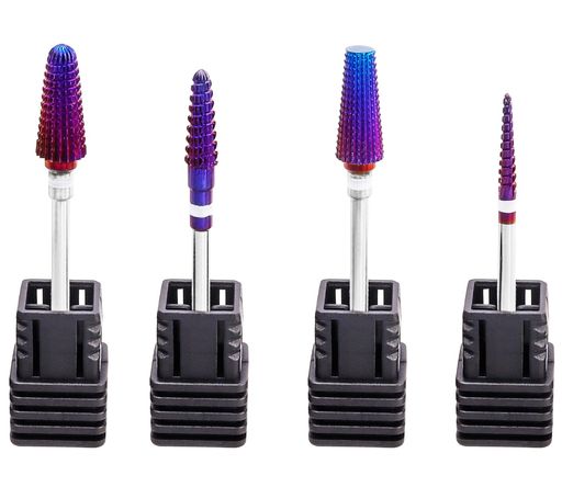 Wolfrideネイルビットネイルマシンビット超硬ネイルドリルビット4種類2.35mm軸径ネイルマシーン用ビットキューティクル除去ジェルのオフ研削ネイルヘッドネイル工具甘皮処理角質除去爪磨き