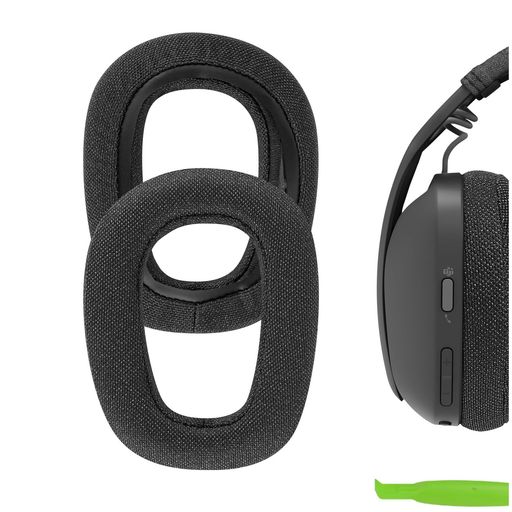 GeekriaイヤーパッドComfort互換性パッドロジクールLogitechZoneVibe100/125G435LightspeedWirelessヘッドホンに対応パッドイヤー/イヤーカップメッシュファブリック(黒)