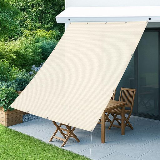 LOVESTORY日除けシェード(200x300cm)クリームサンシェードオーニング庭·日よけ