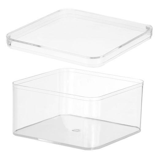 PATIKILアクリル製の蓋付きボックス10x10x6cm、クリアアクリルディスプレイボックスプラスチック製の正方形キューブコンテナ収納オーガナイザーキャンディや小さな宝石、アートワークの…