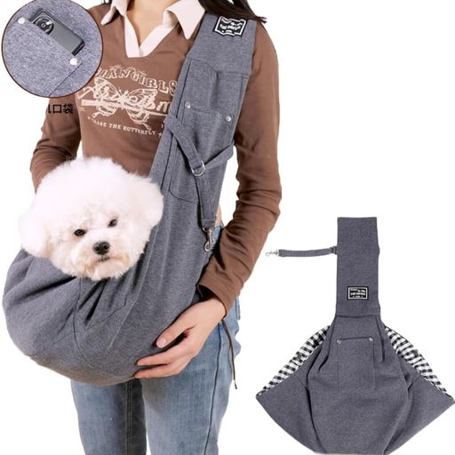 DICOCOペットスリングメッシュペットバッグ犬抱っこ紐小型犬猫キャリーバッグ斜めショルダーバッグポケット付き通気性調節可能耐久性飛び出し防止長さ調節可能猫キャリーお出かけ抱っこ