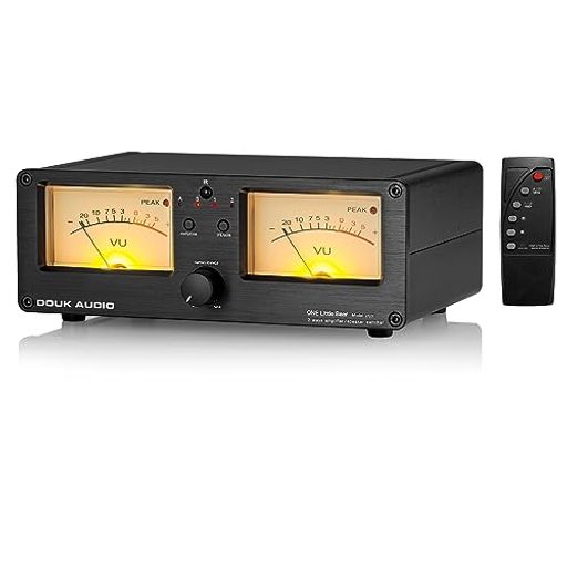 Douk Audio VU3 デュアル アナログ VU メーター, 2 ウェイ アンプ/スピーカー スイッチ, DB パネルディスプレイ オーディオ スイッチャー ボックス