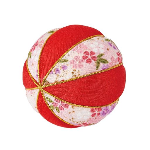東京堂 デコレーション資材 ちりめん花玉8cm アカ/ハナガラ Φ8cm ZE000013-003