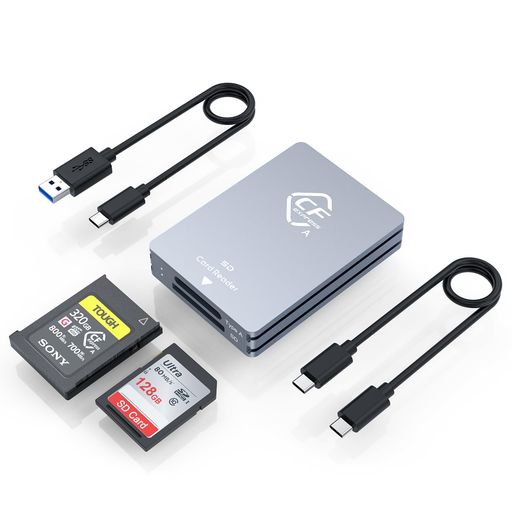 【CFexpressTypeA/SDカードリーダー】USB3.2Gen210Gbps高速転送|OTG対応|iPhone17/16/15ProMax・MacBookPro/Air・iPadPro・iMac・GalaxyS23・Dell