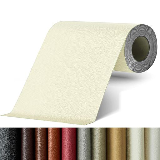 合皮補修シートiitenpo強い粘着力長さ150cm*幅30cm大判ソファー補修テープ防水耐摩耗性レザーシールバイクシート・車のシート・椅子・家具革補修(オフホワイト)