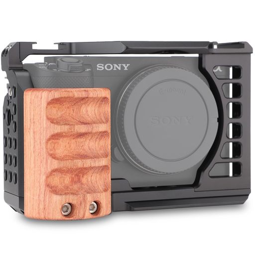 LEFTFOTO ZV-E1 フルカメラケージ 木製ハンドル付き Sony Alpha ZV-E1 ビデオ撮影...