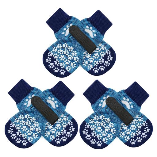 EXPAWLORER犬靴下滑り止め肉球保護足舐め防止6個セット犬用靴下脱げないマジックテープ付き柔らかい通気性伸縮性老犬介護用怪我防止保護転倒防止肉球ケアかわいい超小型犬小型犬中型犬…