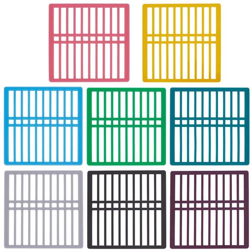 BENECREAT 8色 ダイヤモンドアート用定規 アクリル製 10x10cm/4x4インチ 3列 ダイヤモンド ドット ドリル アライメントツール DIYプロジェクト用 フルドリルまたは部分的な3Dデザイン