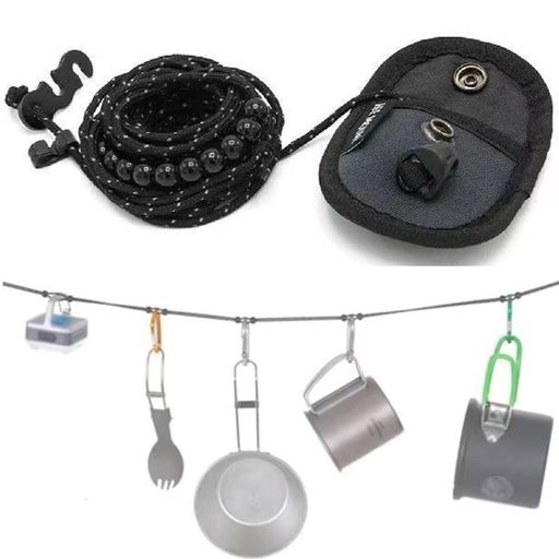 SHSHANLC洗濯ロープ物干しロープ3Mガイロープ付き携帯便利洗濯ひも旅行用パラコード3mmキャンプロープ..