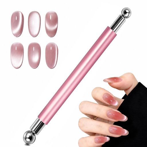 マグネットネイル 磁石 ジェルネイル マグネット ネイルマグネット 2ボール付き (8mm/10mm) (ピンク)