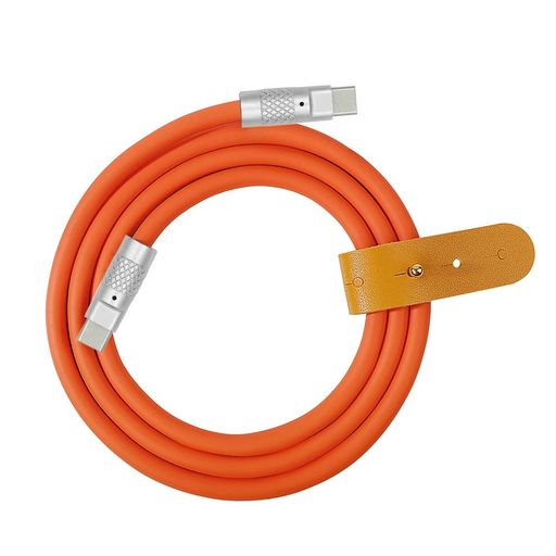 USB-C Type C - USB-C 液体シリコン ウルトラソフト 120W 電源データケーブル 高速充電。 ケーブル素材:高品質液体シリコン+合金シェル 機能:高速充電120W/6A+データ伝送USB2.0/480Mbps。 優れた柔軟性、50,000回以上の曲げテストを経ても壊れず、曲げ抵抗、より耐久性があります。 汚れや汚れに強く、軽く拭くだけで新品同様にきれいになります。