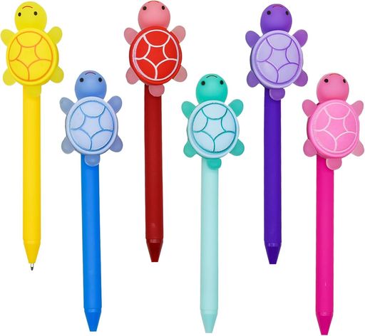 6本の可愛いかめボールペン、滑らかな書き方 長さ-約15cm、1.0mm芯、素材-プラスチック、インクの色-黒 高品質、耐久性、 ユニークなデザイン、プレミアムプラスチックシェル、軽量で持ち運びが簡単 濃くはっきり書けるジェル式ボールペン,軽量で、握りやすく、長時間の筆記も疲れ知らず 古典的な面白いペン,学生、子供、男の子、女の子、学校、事務用品、誕生日、クリスマス、ハロウィーン、特別な日などへの最高の贈り物