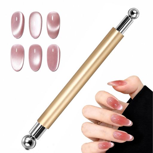 マグネットネイル 磁石 ジェルネイル マグネット ネイルマグネット 2ボール付き (8mm/10mm) (ゴールド)