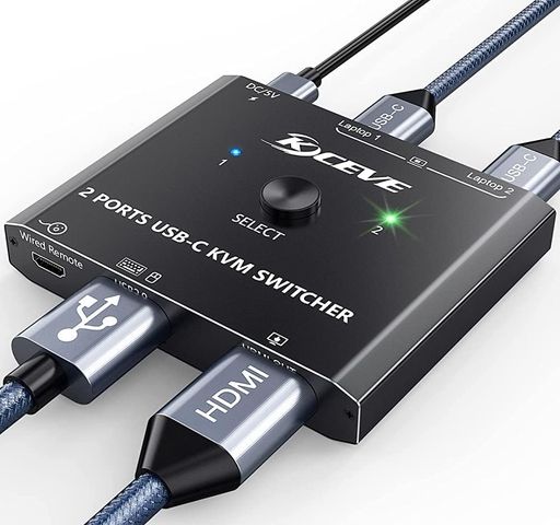 【2入力1出力 USB-C KVMスイッチ】USB Type-C KVMスイッチで、2台のPCを簡単に切り替え、キーボード/マウス、ディスプレイを共有できます。Type-C入力2ポート、HDMI出力1ポートに対応。接続にはUSB 3.1 Gen-2ケーブルが必要です。 【HD 4K@60Hzの高画質】HDMI 2.0に対応し、最大4K@60Hzの解像度をサポート。さらに、低解像度にも互換性があります。高品質なHDMI 2.0ケーブルを使用して、最適な4K映像体験をお楽しみください。 【USBハブ機能付き】USB C to HDMI KVMスイッチには、USB 2.0ポートが1つ搭載されており、ワイヤレスキーボード、マウス、USBドッキングステーションなどの周辺機器に対応します。 【ドライバ不要、プラグアンドプレイ】本製品はドライバ不要のプラグアンドプレイ対応。接続するだけで、すぐに使用できます。※注意:PCに接続されたUSB Cケーブルで電力供給が行われますが、HDDやSSDなどの高電力USBデバイスを使用する場合は、電源アダプタが必要です。