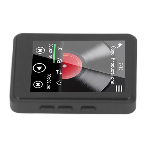 5.3チップ搭載MP4MP3プレーヤー、AACサウンドデコード、HIFIサウンドテクノロジー、64GBストレージ、スポーツ&学習用、亜鉛合金、2.4インチ、ブラック、1パック(64Gメモリカード付き)