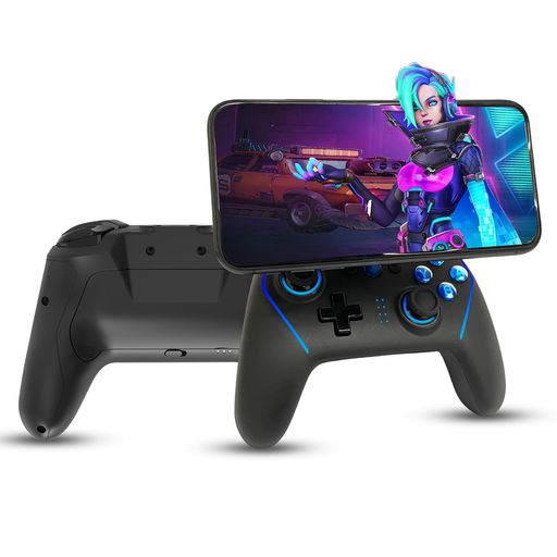 NBCP(シルバーウルフブレード)switchワイヤレスコントローラー、スマホ磁気吸着ホルダー付き、6軸ジャイロセンサー、NFC機能、高精度ジョイスティック、バーストモード、ワンボタンウェ…
