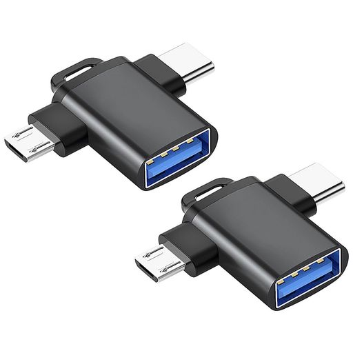 OTG変換アダプタ3IN15Gbps高速データ転送TypeC、USB-MicroBtoUSB-A3.0メスPCMacBookAndroidSwitchに対応(2個入り)