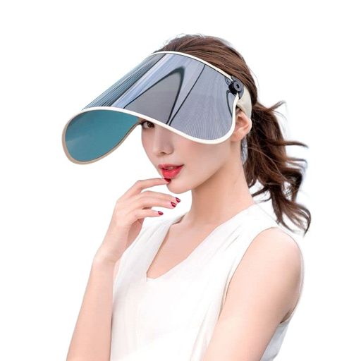 [MUZIZHENG]サンバイザーレディースレインハットレインバイザー日焼け防止つば広uvカット帽子フェイス..