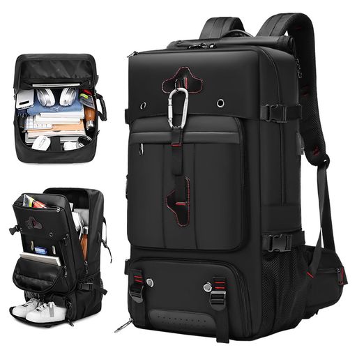 [Yometree]リュック60L大容量3WAY防水リュックサックビジネス防災バッグ17インチPC収納可能旅行登山キャンプアウトドア用オックスフォード生地