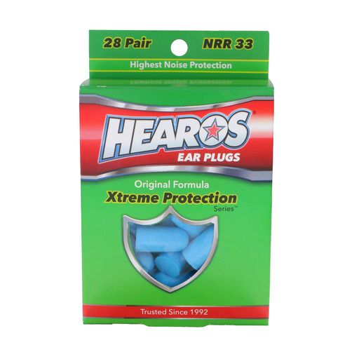 【高遮音・騒音対策】Hearos ヒーローズ Xtreme Protection 耳栓 ブルー 28ペア NRR33