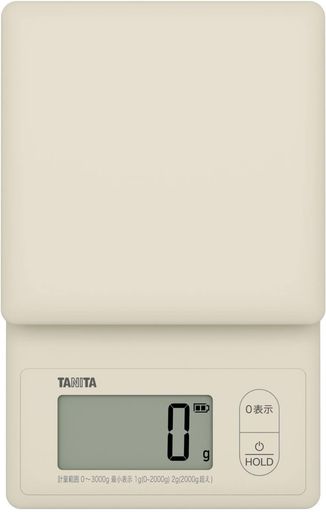 Kitchen Scales - タニタ洗えるスケール3kgベージュKW-2G02-BE