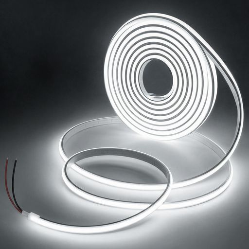 AkiriusLEDテープライトIP65防水COBストリップライト高密度幅10mm切断可能高輝度386LEDs/m間接照明CRI90+高演色DIY飾り寝室キッチンホーム屋内装飾プラグなし12V(昼光色2メートル)