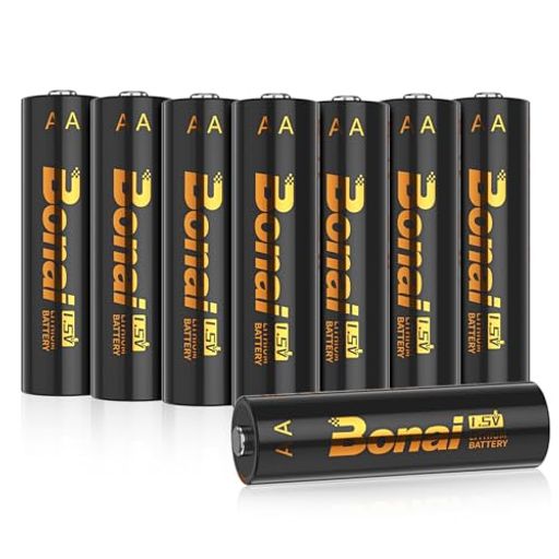BONAI乾電池リチウム電池単三形8本高容量、長持ち、単3乾電池1.5V(非充電式)