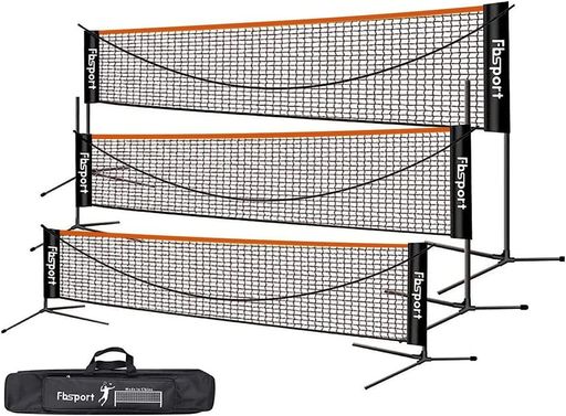 🏸「3階段」高さ調節可能、0.75m / 1.25m / 1.55m [エンターテインメントテニス/子供向けエンターテインメント/ 標準高さ],さまざまなグループの人々のニーズに合わせて、便利で実用的です。 🏸「折りたたみ式」収納ブラケット。黒の防錆コーティング鋼管を使用し、耐久性と耐久性があり、長期間、経済的に使用できます。 🏸「持ち運びやすい」ポータブルバドミントンネットラックは、取り付けと分解が簡単で、3分で取り付けることができます。持ち運び可能で、スペースを節約し、高い実用性を備えています。 🏸「たるみを防ぐ」通常のネットとは異なり、Fbsportネットは新しいデザインを採用し、ネットの側面にブリッジポールを追加して、ネットの張力を高め、ネット中央部分のたるみを効果的に防ぐことができます。 🏸「推奨用途」バレーボール、バドミントン、テニス、その他の球技に適しています。高密度の小さなメッシュ、2 * 2cmなので、ボールをキャッチせず、ボールをドリルしません。