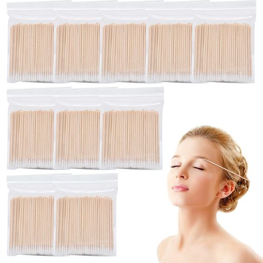 Doyime精密綿棒極細綿棒(約1000本セット)綿棒ウッドスティックアプリケーター使い捨て大容量多機能掃除塗装プラモデルフィギュア携帯電話シームクリーニング化粧ネイル用品アクセサリー…